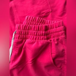 FIGS SHOCKING PINK High Waisted Zamora Joggers
